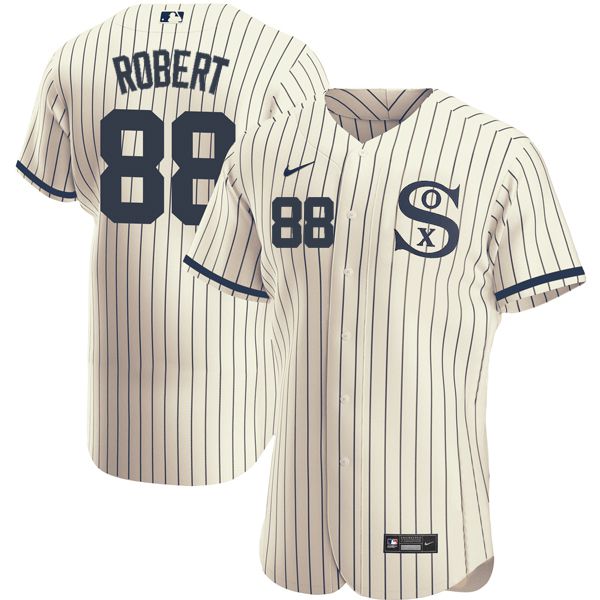 Men Chicago White Sox #88 Robert Cream stripe Dream version Elite Nike 2021 MLB Jerseys